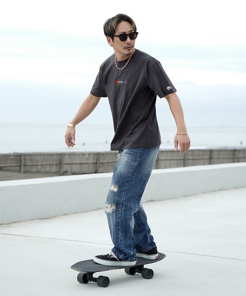 #Re:room（リルーム）の「カラーロゴエンブロイダリーTシャツ（Tシャツ/カットソー・メンズ・ブラック/ホワイト・L-XL/S-M/M-L）」の21枚目の写真