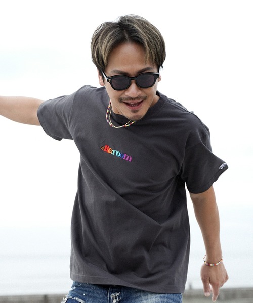 #Re:room（リルーム）の「カラーロゴエンブロイダリーTシャツ（Tシャツ/カットソー・メンズ・ブラック/ホワイト・L-XL/S-M/M-L）」の17枚目の写真