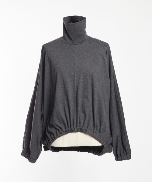 gomme（ゴム）の「30/-天竺　ドルマンＴ（Tシャツ/カットソー・レディース・チャコールグレー/ブラック・MEDIUM）」の10枚目の写真