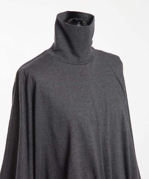 gomme（ゴム）の「30/-天竺　ドルマンＴ（Tシャツ/カットソー・レディース・チャコールグレー/ブラック・MEDIUM）」の13枚目の写真