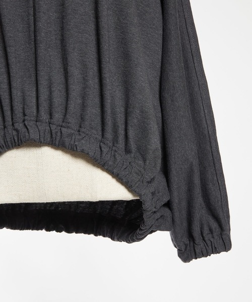 gomme（ゴム）の「30/-天竺　ドルマンＴ（Tシャツ/カットソー・レディース・チャコールグレー/ブラック・MEDIUM）」の14枚目の写真