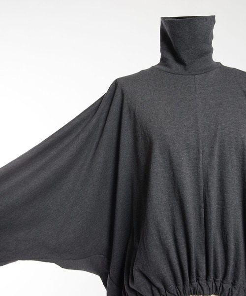 gomme（ゴム）の「30/-天竺　ドルマンＴ（Tシャツ/カットソー・レディース・チャコールグレー/ブラック・MEDIUM）」の16枚目の写真