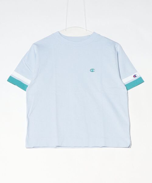 Champion(チャンピオン)の「チャンピオン SHORT SLEEVE T-SHIRT_(Tシャツ/カットソー・レディース・ダークグレー/ホワイト/ブルー・M/L)」の1枚目の写真
