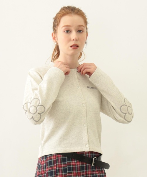 カーディガン FLOWER ELBOW CARDIGAN レディース FLOWER ELBOW CARDIGAN（カーディガン/ボレロ）｜MILKFED