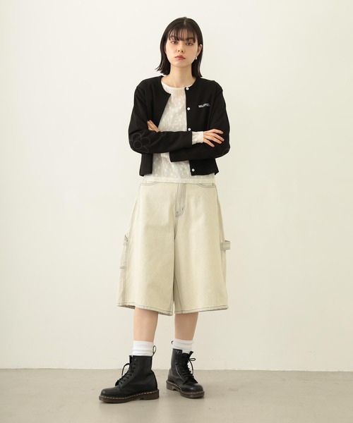 MILKFED.（ミルクフェド）の「FLOWER ELBOW CARDIGAN（カーディガン/ボレロ・レディース・アッシュ/ブラック/ライトピンク/オートミール・ONE SIZE）」の17枚目の写真