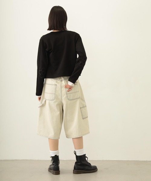 MILKFED.（ミルクフェド）の「FLOWER ELBOW CARDIGAN（カーディガン/ボレロ・レディース・アッシュ/ブラック/ライトピンク/オートミール・ONE SIZE）」の19枚目の写真