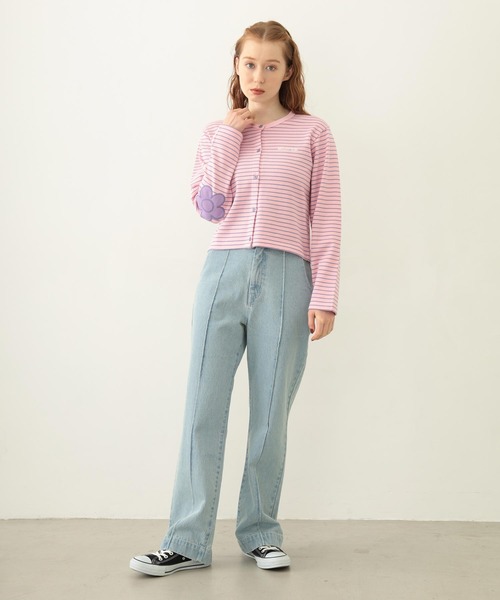 MILKFED.（ミルクフェド）の「FLOWER ELBOW CARDIGAN（カーディガン/ボレロ・レディース・アッシュ/ブラック/ライトピンク/オートミール・ONE SIZE）」の21枚目の写真