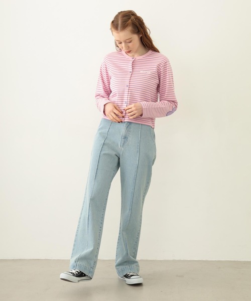 MILKFED.（ミルクフェド）の「FLOWER ELBOW CARDIGAN（カーディガン/ボレロ・レディース・アッシュ/ブラック/ライトピンク/オートミール・ONE SIZE）」の22枚目の写真