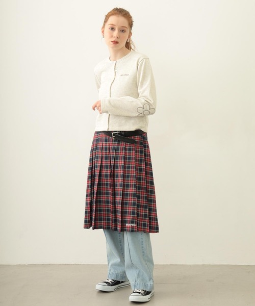 MILKFED.（ミルクフェド）の「FLOWER ELBOW CARDIGAN（カーディガン/ボレロ・レディース・アッシュ/ブラック/ライトピンク/オートミール・ONE SIZE）」の10枚目の写真