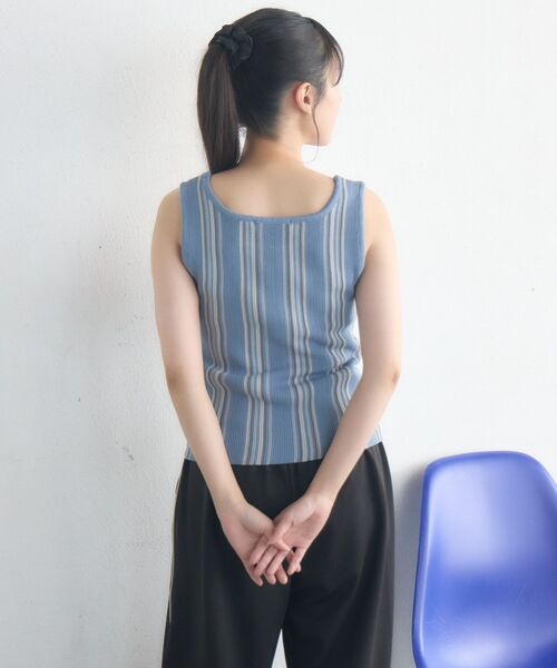 RETRO GIRL(レトロガール)の「マルチストライプNTタンク(タンクトップ・レディース・ブルー系その他/ホワイト系その他/ブラック系その他・FREE)」の8枚目の写真