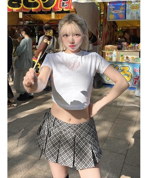 完売品Darichチェックスカートライクショートパンツ グレー ダーリッチ Darich チェックスカートライクショートパンツ