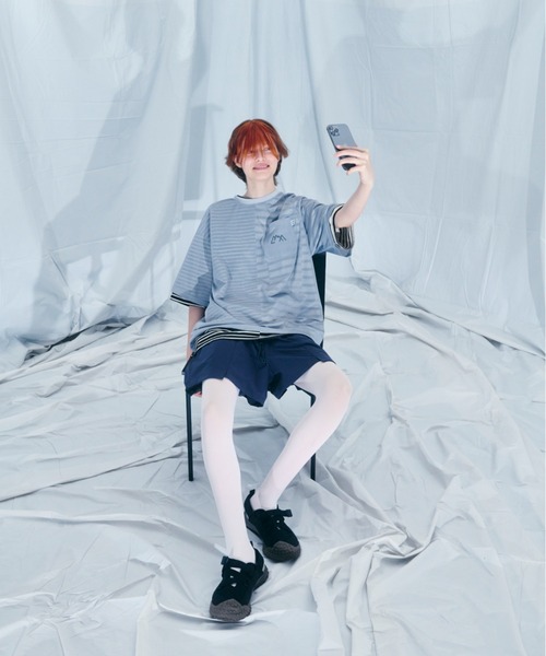 CMF OUTDOOR GARMENT（シーエムエフアウトドアガーメント）の「CMF OUTDOOR GARMENT/シーエムエフ アウトドアガーメント  別注QUICK DRY MESH TEE S/S（Tシャツ/カットソー・メンズ・グレー/ブラック・L/XL/M）」の4枚目の写真