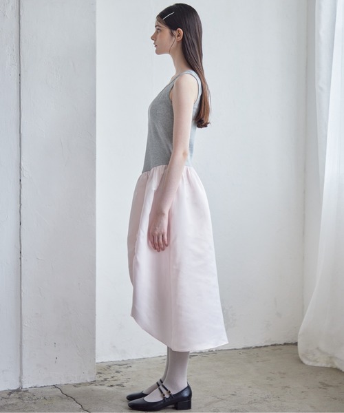 etre loin(エトルワン)の「Rose satin docking rib dress(ワンピース・レディース・ブラック/ブルー/ピンク・M)」の10枚目の写真