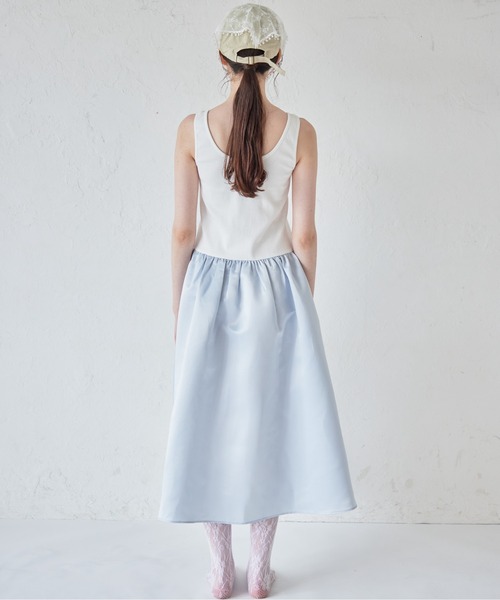 etre loin(エトルワン)の「Rose satin docking rib dress(ワンピース・レディース・ブラック/ブルー/ピンク・M)」の21枚目の写真