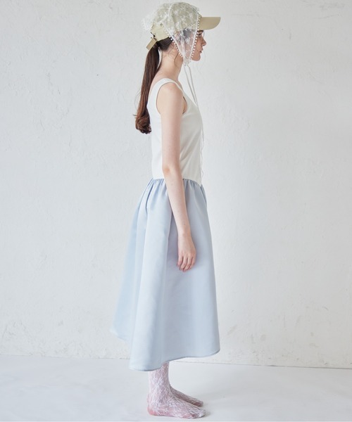 etre loin(エトルワン)の「Rose satin docking rib dress(ワンピース・レディース・ブラック/ブルー/ピンク・M)」の22枚目の写真
