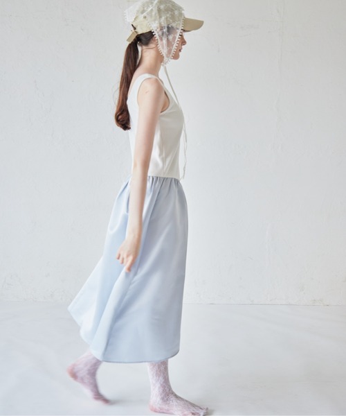 etre loin(エトルワン)の「Rose satin docking rib dress(ワンピース・レディース・ブラック/ブルー/ピンク・M)」の17枚目の写真