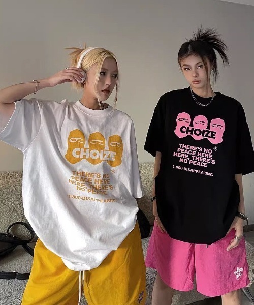 lilful(リルフル)の「フロントプリントルーズTシャツ(Tシャツ/カットソー・レディース・ホワイト/ブラック・M/L)」の9枚目の写真