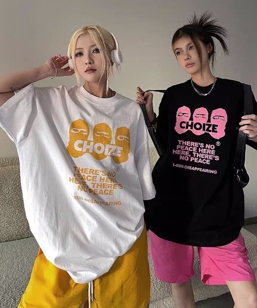 lilful(リルフル)の「フロントプリントルーズTシャツ(Tシャツ/カットソー・レディース・ホワイト/ブラック・M/L)」の10枚目の写真