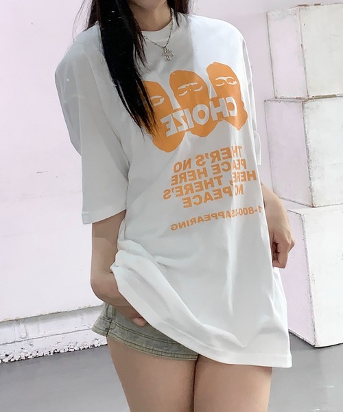 lilful(リルフル)の「フロントプリントルーズTシャツ(Tシャツ/カットソー・レディース・ホワイト/ブラック・M/L)」の17枚目の写真