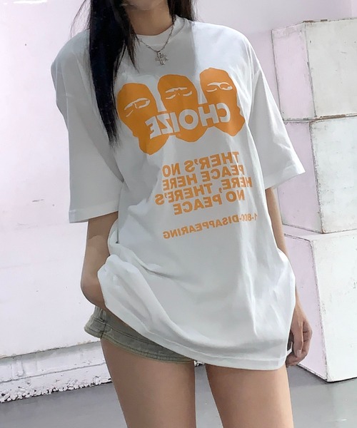lilful(リルフル)の「フロントプリントルーズTシャツ(Tシャツ/カットソー・レディース・ホワイト/ブラック・M/L)」の13枚目の写真