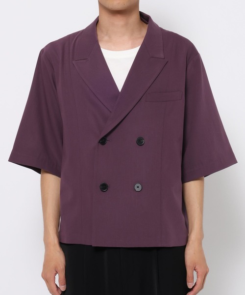 HARE（ハレ）の「【接触冷感】ICY FEELダブルショートジャケットSS(HARE)（テーラードジャケット・メンズ・ブラック/グレー/レッド・SMALL/MEDIUM）」の19枚目の写真