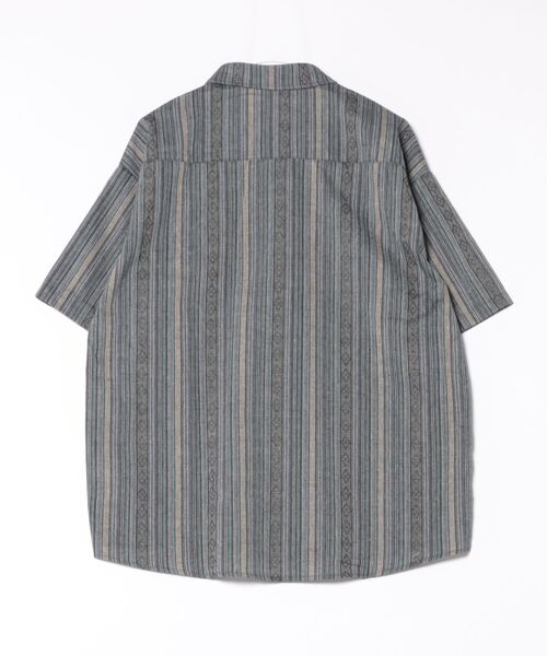 HOOK(フック)の「マルチストライプ半袖シャツ (SS)(シャツ/ブラウス・メンズ・ライトグレー/ダークグレー・LARGE/MEDIUM)」の16枚目の写真