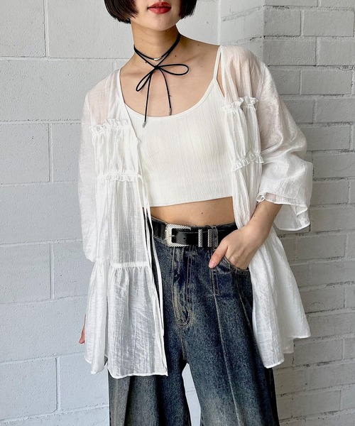 PAGEBOY(ページボーイ)の「【WEB限定】DAILYギャザーブラウス(シャツ/ブラウス・レディース・オフホワイト/ブラック・FREE)」の13枚目の写真