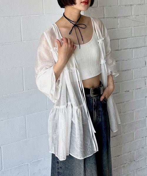 PAGEBOY(ページボーイ)の「【WEB限定】DAILYギャザーブラウス(シャツ/ブラウス・レディース・オフホワイト/ブラック・FREE)」の14枚目の写真