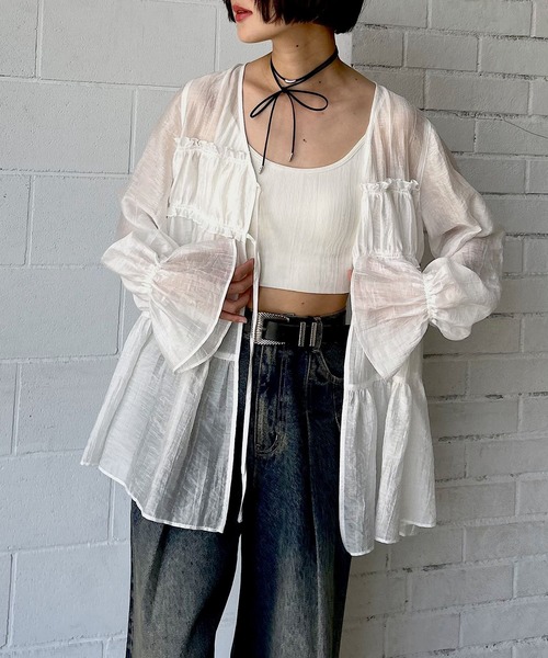 PAGEBOY(ページボーイ)の「【WEB限定】DAILYギャザーブラウス(シャツ/ブラウス・レディース・オフホワイト/ブラック・FREE)」の15枚目の写真