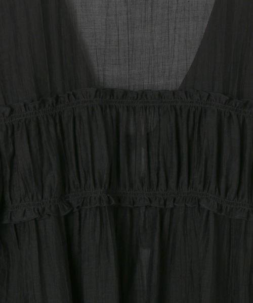 PAGEBOY(ページボーイ)の「【WEB限定】DAILYギャザーブラウス(シャツ/ブラウス・レディース・オフホワイト/ブラック・FREE)」の5枚目の写真