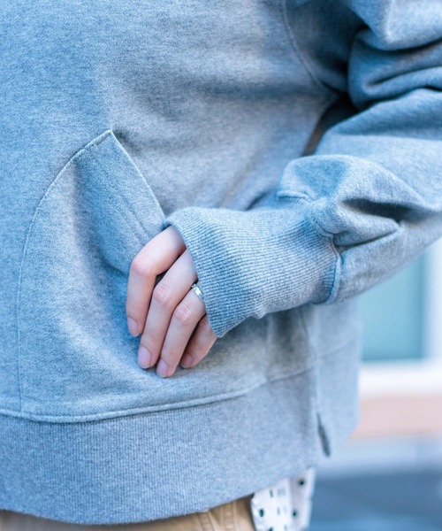 D.M.G.（ドミンゴ）の「[D.M.G / ディーエムジー] ベーシック裏毛 スウェットフーディー（パーカー・レディース・ブラウン/トップグレー・2/3）」の15枚目の写真