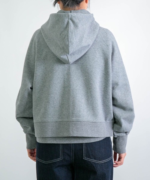 D.M.G.（ドミンゴ）の「[D.M.G / ディーエムジー] ベーシック裏毛 スウェットフーディー（パーカー・レディース・ブラウン/トップグレー・2/3）」の21枚目の写真