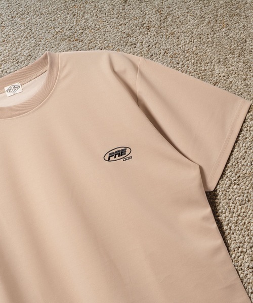 BAYBLO(ベイブロ)の「(SA) 梨地 ワンポイント 半袖 Tシャツ(Tシャツ/カットソー・メンズ・ベージュ/グレー/ブラック/サックスブルー・M/L/LL)」の1枚目の写真