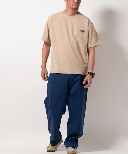 BAYBLO(ベイブロ)の「(SA) 梨地 ワンポイント 半袖 Tシャツ(Tシャツ/カットソー・メンズ・ベージュ/グレー/ブラック/サックスブルー・M/L/LL)」の5枚目の写真