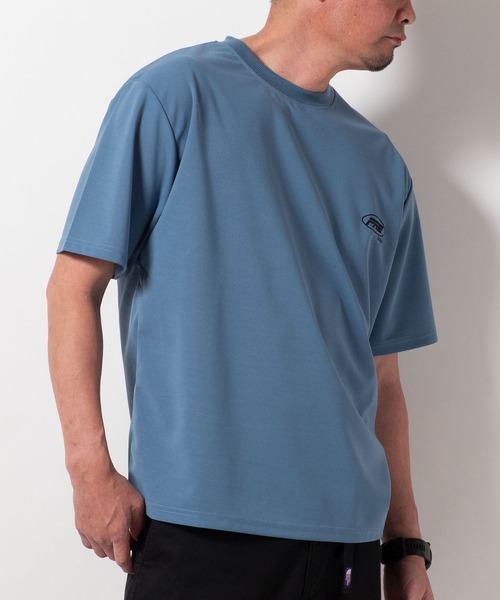 BAYBLO(ベイブロ)の「(SA) 梨地 ワンポイント 半袖 Tシャツ(Tシャツ/カットソー・メンズ・ベージュ/グレー/ブラック/サックスブルー・M/L/LL)」の9枚目の写真