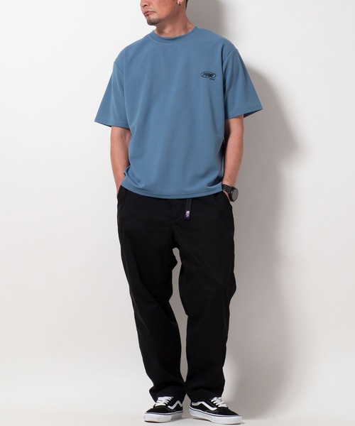 BAYBLO(ベイブロ)の「(SA) 梨地 ワンポイント 半袖 Tシャツ(Tシャツ/カットソー・メンズ・ベージュ/グレー/ブラック/サックスブルー・M/L/LL)」の10枚目の写真