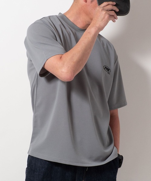 BAYBLO(ベイブロ)の「(SA) 梨地 ワンポイント 半袖 Tシャツ(Tシャツ/カットソー・メンズ・ベージュ/グレー/ブラック/サックスブルー・M/L/LL)」の14枚目の写真