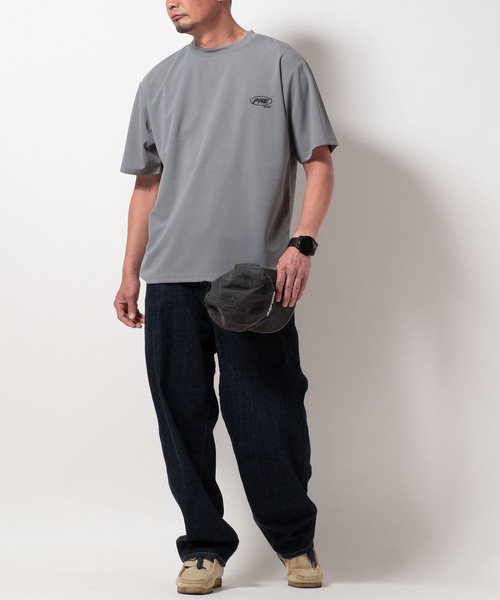 BAYBLO(ベイブロ)の「(SA) 梨地 ワンポイント 半袖 Tシャツ(Tシャツ/カットソー・メンズ・ベージュ/グレー/ブラック/サックスブルー・M/L/LL)」の15枚目の写真