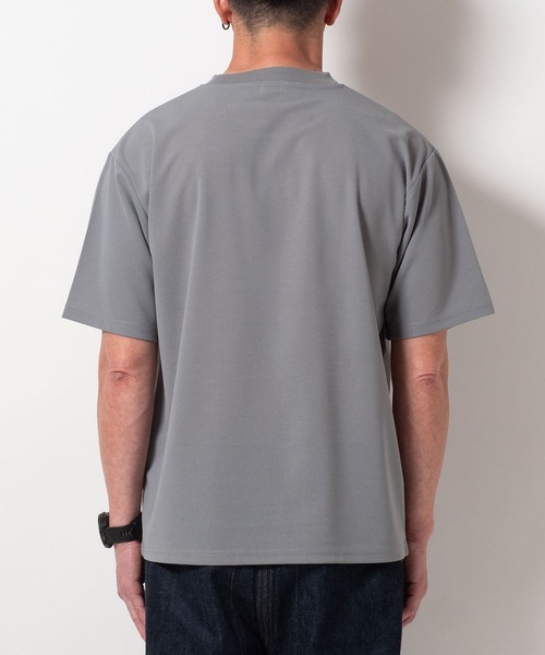 BAYBLO(ベイブロ)の「(SA) 梨地 ワンポイント 半袖 Tシャツ(Tシャツ/カットソー・メンズ・ベージュ/グレー/ブラック/サックスブルー・M/L/LL)」の19枚目の写真