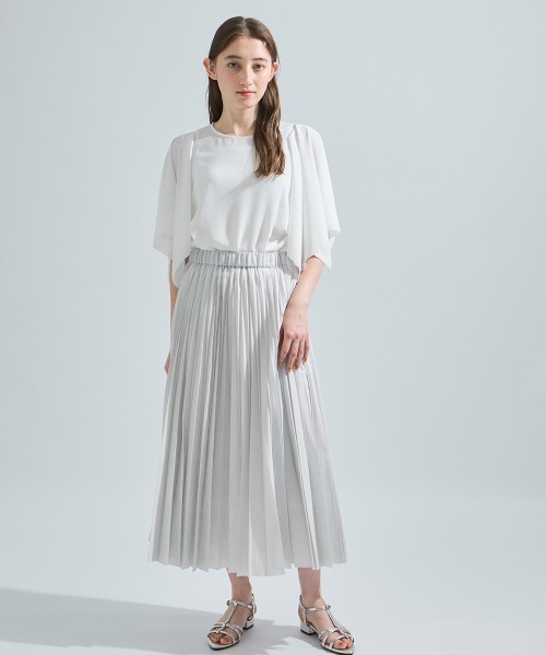 ketty(ケティ)の「2WAYジョーゼットフリルトップス≪手洗い可能≫(Tシャツ/カットソー・レディース・ネイビー/ブラック/オフホワイト・M)」の7枚目の写真