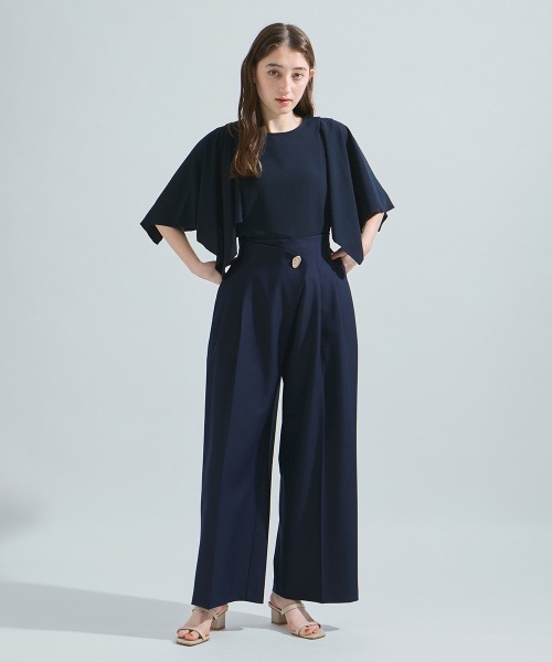ketty(ケティ)の「2WAYジョーゼットフリルトップス≪手洗い可能≫(Tシャツ/カットソー・レディース・ネイビー/ブラック/オフホワイト・M)」の15枚目の写真