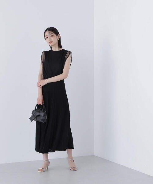 NATURAL BEAUTY BASIC(ナチュラルビューティーベーシック)の「◇チュールドッキングニットワンピース(ワンピース・レディース・ダークブラウン/ダークオレンジ/ブラック・MEDIUM/P/S)」の10枚目の写真