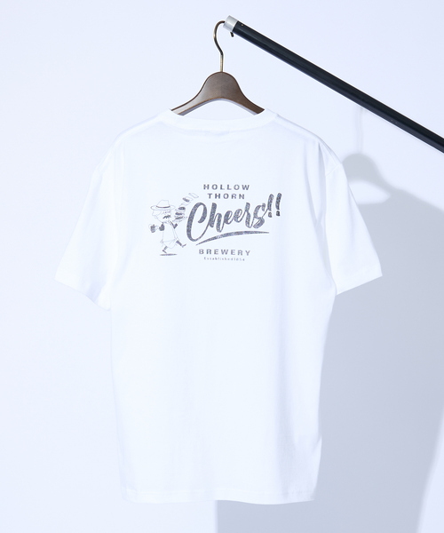 DESIGNWORKS(デザインワークス)の「【Cheers!!】プリント Tシャツ(Tシャツ/カットソー・メンズ・ホワイト/ブラック・44/46/48)」の8枚目の写真