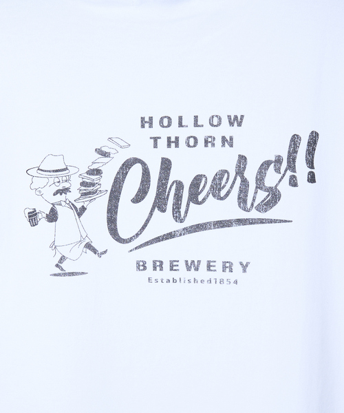 DESIGNWORKS(デザインワークス)の「【Cheers!!】プリント Tシャツ(Tシャツ/カットソー・メンズ・ホワイト/ブラック・44/46/48)」の9枚目の写真