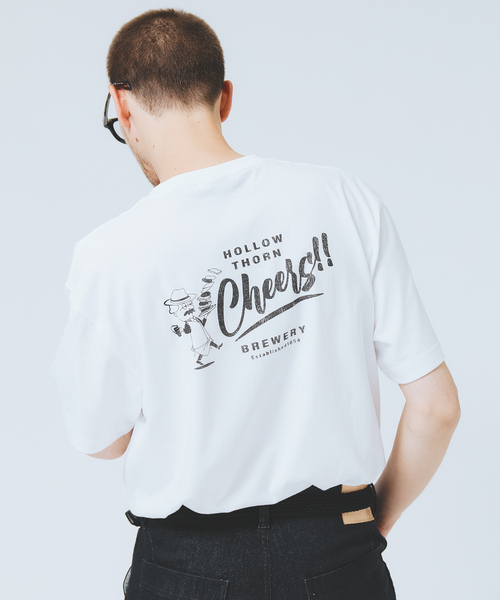 DESIGNWORKS(デザインワークス)の「【Cheers!!】プリント Tシャツ(Tシャツ/カットソー・メンズ・ホワイト/ブラック・44/46/48)」の10枚目の写真
