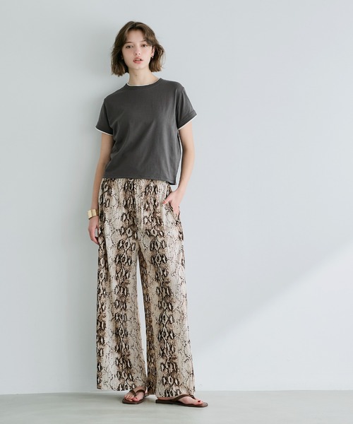 coca（coca）（コカ）の「レイヤード半袖トップス（Tシャツ/カットソー・レディース・ブラック/チャコール・S/M/L）」の3枚目の写真