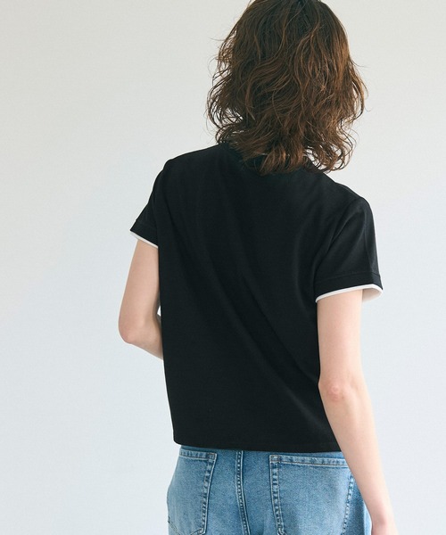 coca（coca）（コカ）の「レイヤード半袖トップス（Tシャツ/カットソー・レディース・ブラック/チャコール・S/M/L）」の15枚目の写真
