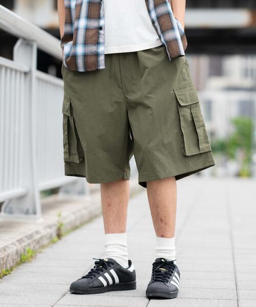 WEGO（ウィゴー）の「WEGO/ナイロンイージーバギーカーゴショーツ（カーゴパンツ・メンズ・オリーブ/ライトグレー/ブラック・MEDIUM/LARGE）」の16枚目の写真