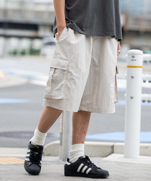 WEGO（ウィゴー）の「WEGO/ナイロンイージーバギーカーゴショーツ（カーゴパンツ・メンズ・オリーブ/ライトグレー/ブラック・MEDIUM/LARGE）」の21枚目の写真