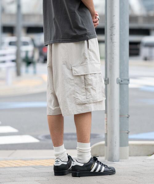 WEGO（ウィゴー）の「WEGO/ナイロンイージーバギーカーゴショーツ（カーゴパンツ・メンズ・オリーブ/ライトグレー/ブラック・MEDIUM/LARGE）」の22枚目の写真